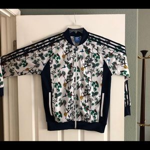 Adidas Men’s Floral Track Jacket - Size Large